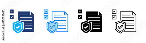 Security Policies icon sheet multiple style collection
