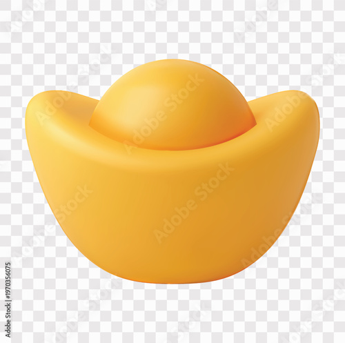 Chinese New Year Vector Icon Set | 3D icon set | Gold Ingot
