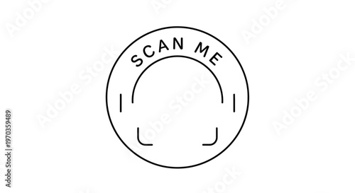 Clear and inviting 'Scan Me' graphic, a call to action for users to engage with digital content through mobile device scanning