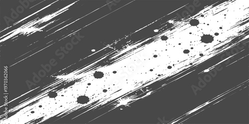 Abstract black grunge background vector design featuring ink paint splats and a vintage dark texture with a dirty splatter frame border pattern illustration