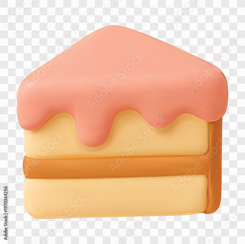 Bakery and Pastry Vector Icon Set | 3D icon set | Slice of Cake
