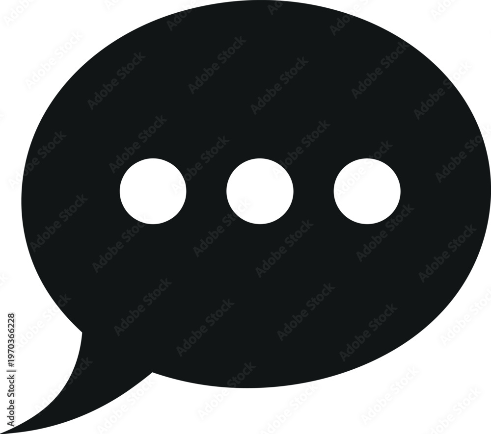 Obraz premium Chat bubble typing indicator message icon