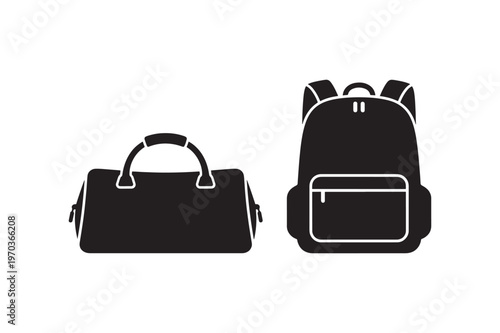 Travel bag silhouette duffel luggage bag