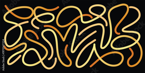 Vibrant colorful swirls abstract art with confetti ribbons and a squiggle color wave effect