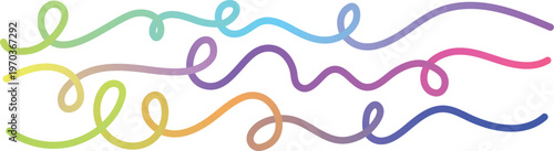 Vibrant wavy lines vector backgrounds fluid curved and groovy hippie patterns for chaotic liquid ornament designs