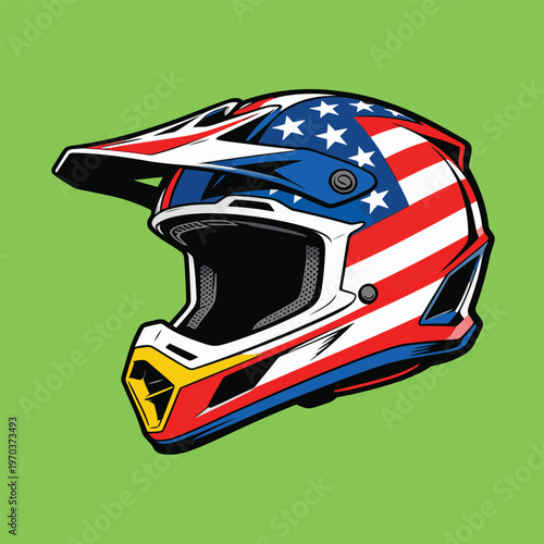 motocross helmet vector image