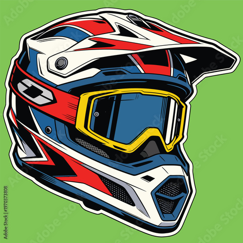 motocross helmet vector image