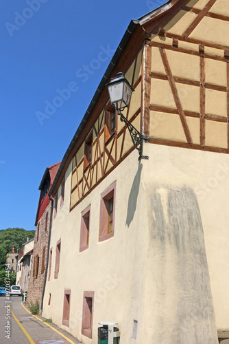 Street in Ribeauville, Alsace, France	