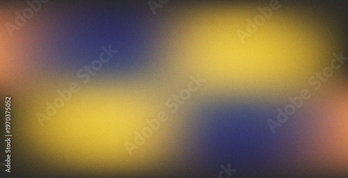 Abstract Grainy Mesh Gradient Background with Vibrant Yellow and Deep Blue Cinematic Soft Blur Texture for Modern Minimalist Design