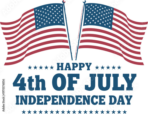 Independence Day Celebrate american independence with patriotic fireworks and text Vector USA