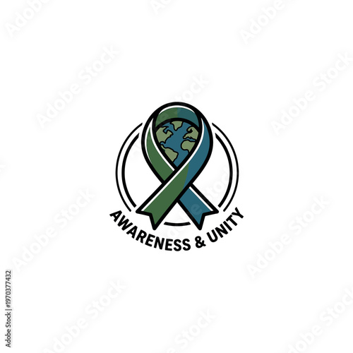 Awareness and unity awareness ribbon symbol.