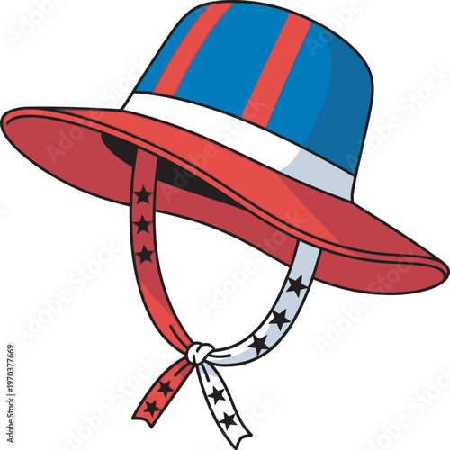 Independence Day Colorful sphere with geometric cross-section and layered internal structure Vector USA