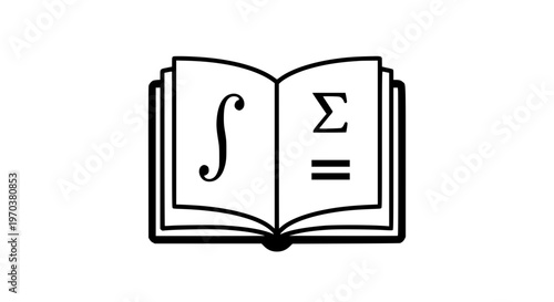 Write sum on board black white icon