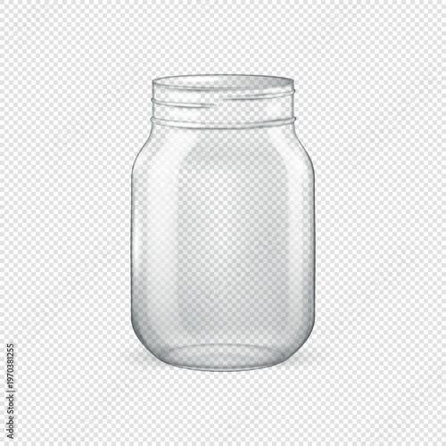 3D Amber Glass Apothecary Jar Isolated