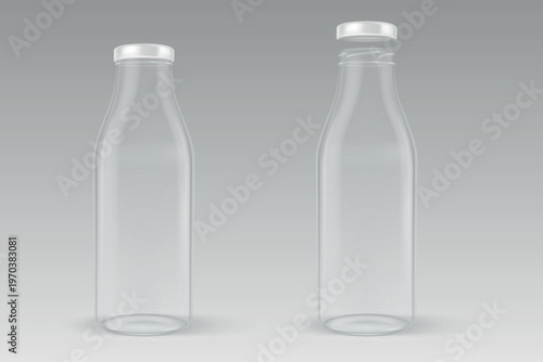 3D Glass Bottle Collection for Branding