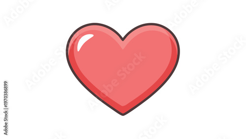 Vibrant red heart emoji illustration on a clean white background, symbolizing love, passion, and affection Free Download Vibrant red heart emoji illustration on a clean white background, symbolizing love, passion, and affection - GFXLoad