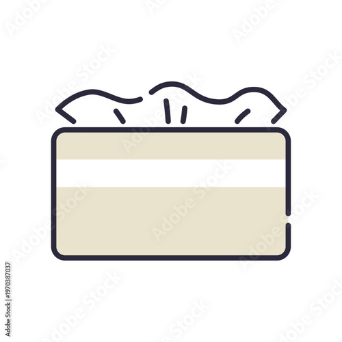 ティッシュボックスのアイコン（鼻水・花粉症対策）