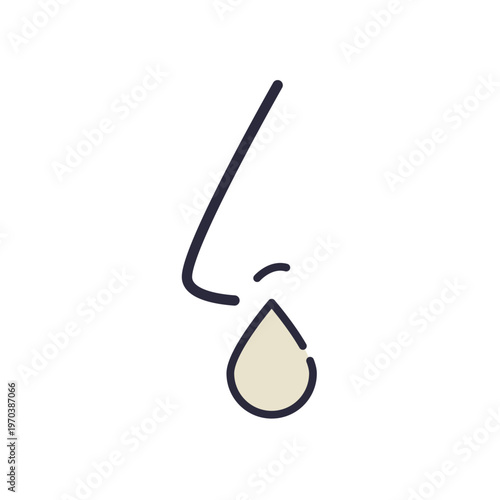 鼻水を表すアイコン（花粉症・鼻炎症状）