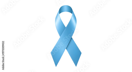 A symbol of awareness is shown as a blue ribbon.
