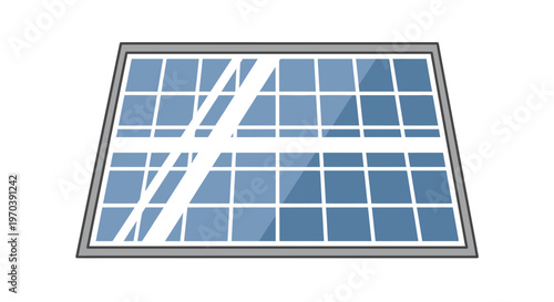 Solar panel with broken glass.
