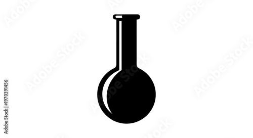 A black silhouette of a flask.