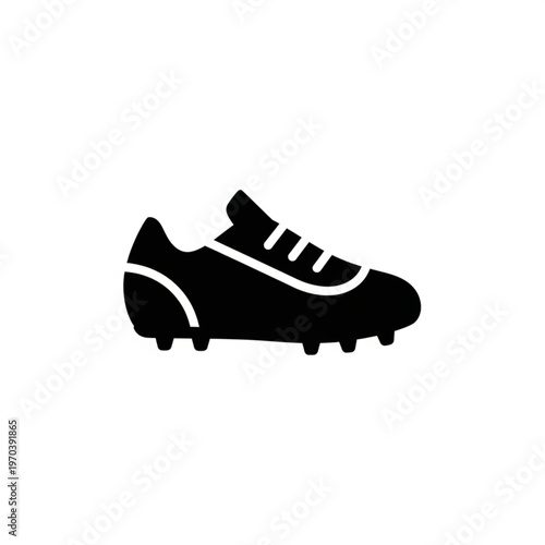colorful soccer cleat shoe football Soccer cleat icon illustration in flat black style sport icon boot athletic professional photography concept