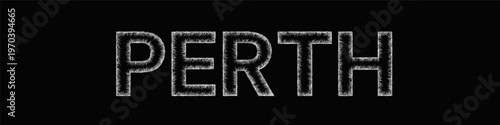 Sketch Perth text design element