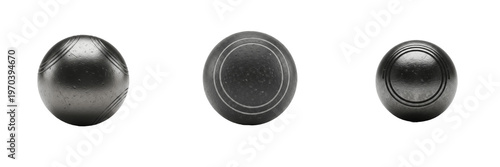 set and collection professional lawn bowls sports balls for outdoor grass bowling game isolated on white transparent png background