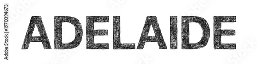 Sketch Adelaide text design element