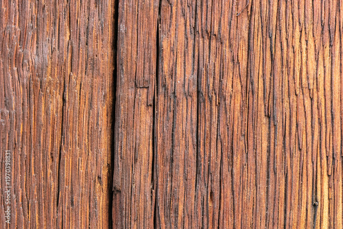 Vertical wood beam texture brown timber grain surface
