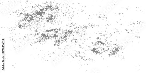 White grunge distress texture on grey background, abstract dusty grain paint splatter effect for vintage overlay