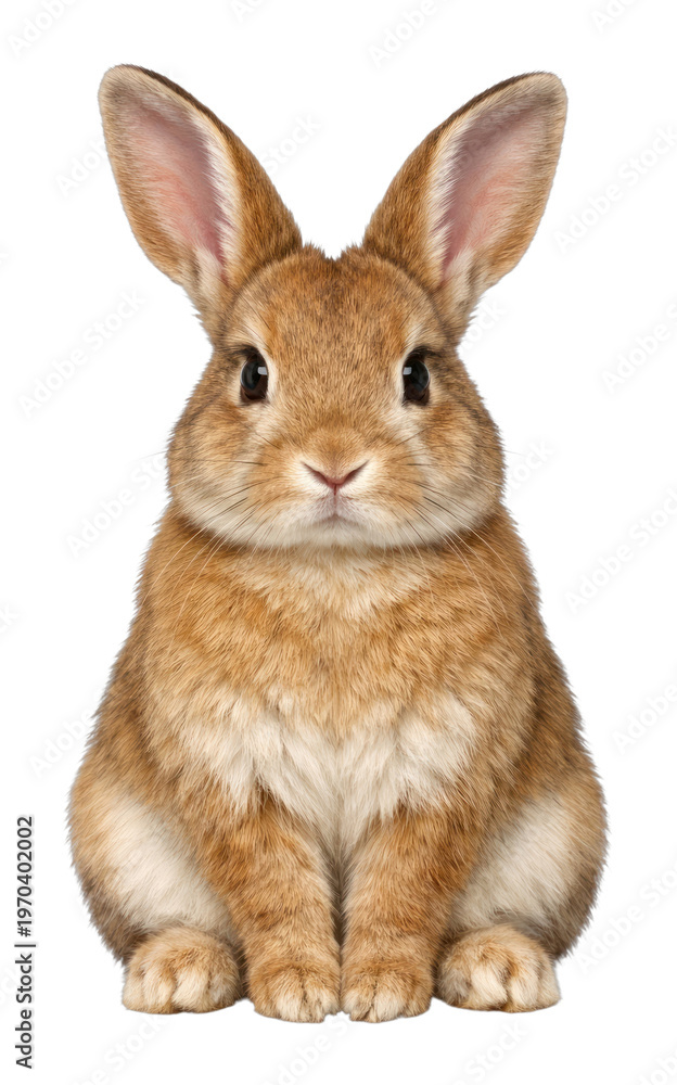 Obraz premium Adorable rabbit portrait on white.