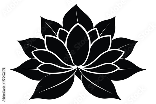 blossom vector icon silhouette