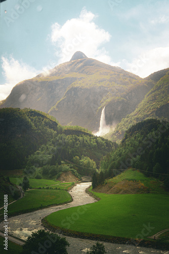 mountain landscape with clouds