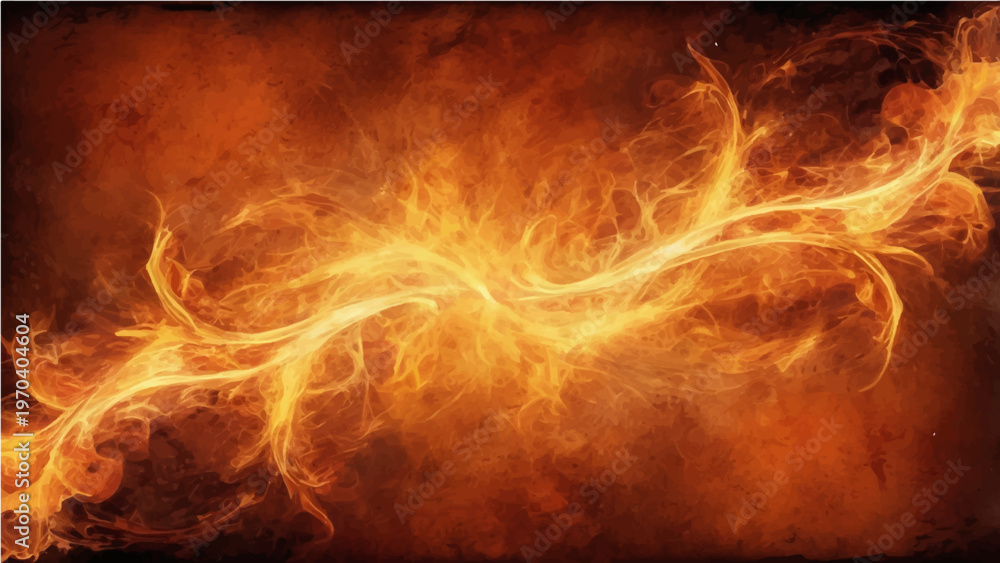 Fototapeta premium A dynamic, abstract depiction of fire. Glowing with intricate details, it's a visualization of untamed energy, a testament to the raw beauty of the natural world.