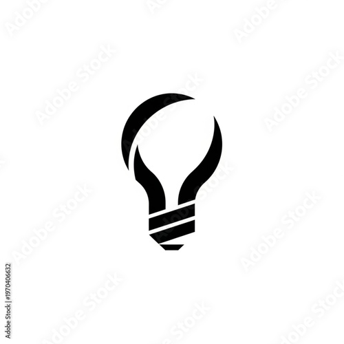 Stylized Light Bulb Icon Symbolizing Innovation and Ideas.