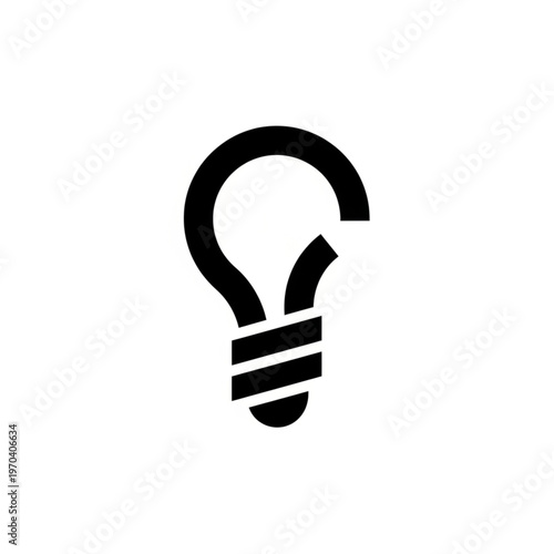 Stylized light bulb icon with a broken filament.