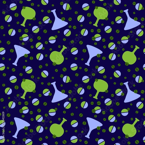 Medicine seamless pills pattern for wrapping paper and doctor clothes and packaging and medical accessories