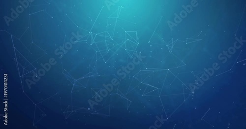 Geometric Abstract Network Background with Connected Lines and Dots Technology Data Motion Loop 4K