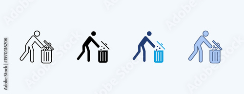 Environmental Cleanup Multiple Icon Illustration Vector