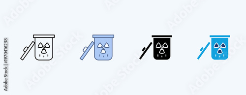 Hazardous Waste Multiple Icon Illustration Vector