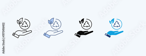 Eco Responsibility Multiple Icon Illustration Vector