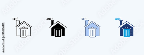 Industrial Waste Multiple Icon Illustration Vector