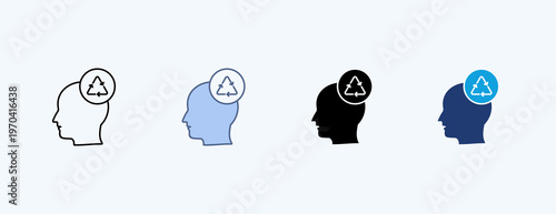 Recycling Awareness Multiple Icon Illustration Vector