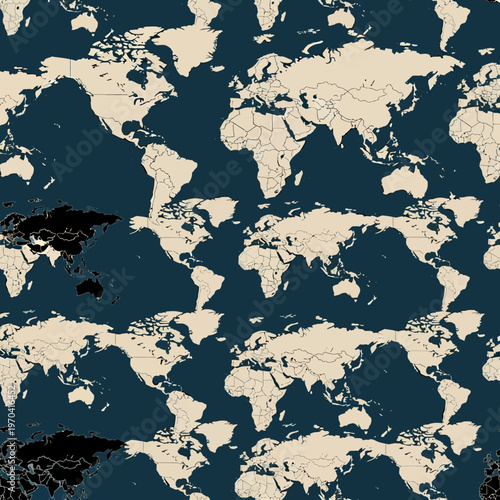 World Map Continents Oceans Geography Global Navigation.
