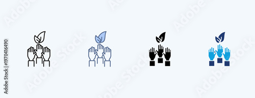 Green Initiative Multiple Icon Illustration Vector