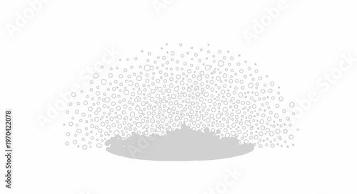 Abstract Foam and Bubbles Illustration, White Soap Suds or Effervescent Fizz Vector Graphic on White Background