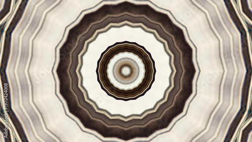 Abstract kaleidoscope texture creating concentric radial pattern