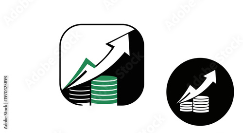 Financial Growth and Investment Success Icons.