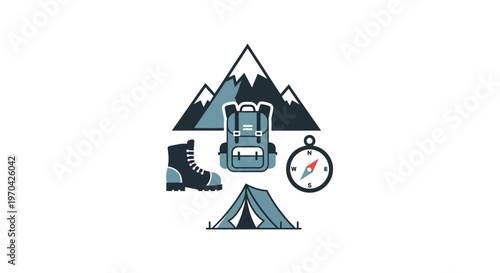 Outdoor Adventure Gear Collection for Hiking and Camping.